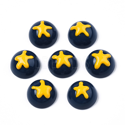 Opaque Resin Enamel Cabochons CRES-N031-017-1