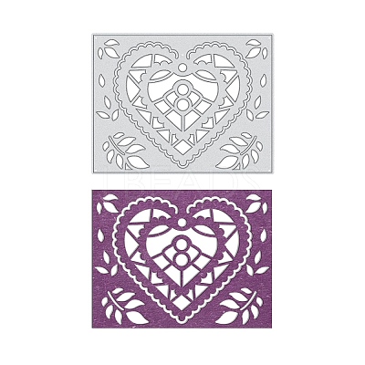 Heart Carbon Steel Cutting Dies Stencils DIY-WH0170-061-1