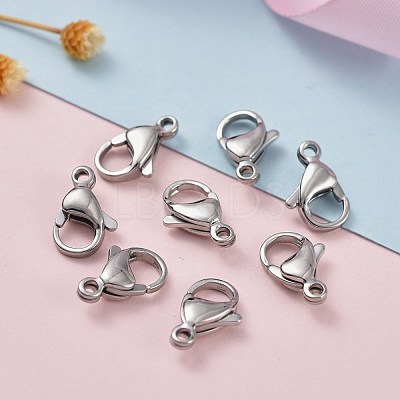 Tarnish Resistant 304 Stainless Steel Lobster Claw Clasps X-STAS-AB13-1