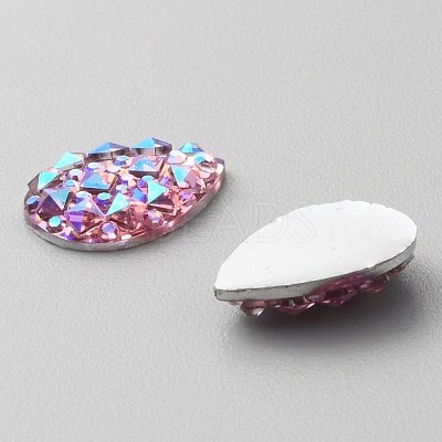 Opaque Resin Rhinestone Cabochons RESI-WH0035-29F-1