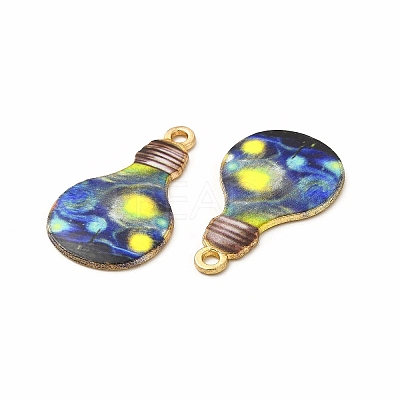 Alloy Printed Pendants PALLOY-D581-02H-1