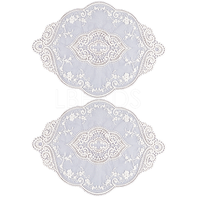 Polyester Lace Embroidery Table Mats AJEW-WH0413-78-1