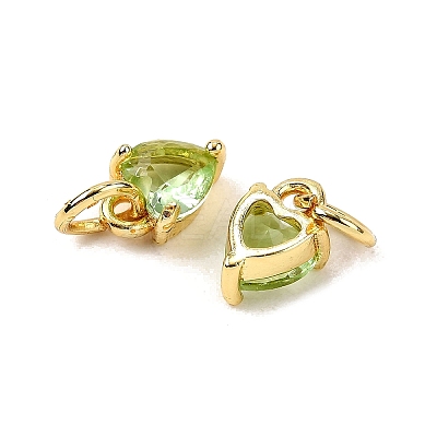 Brass Micro Pave Cubic Zirconia Charms KK-P192-08-G10-1