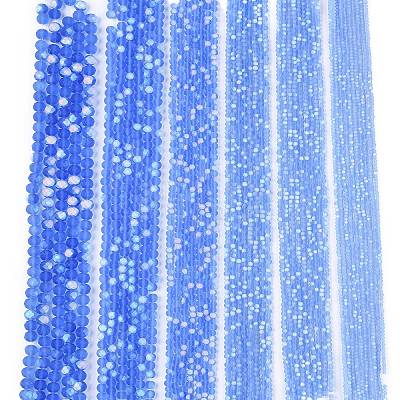 Transparent Glass Beads Strands EGLA-A044-T8mm-MB14-1