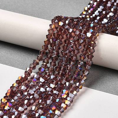 Transparent Electroplate Glass Beads Strands EGLA-A039-T2mm-B05-1