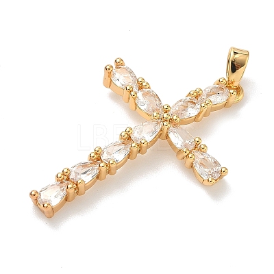 Brass Micro Pave Cubic Zirconia Pendants KK-A281-26A-G-1