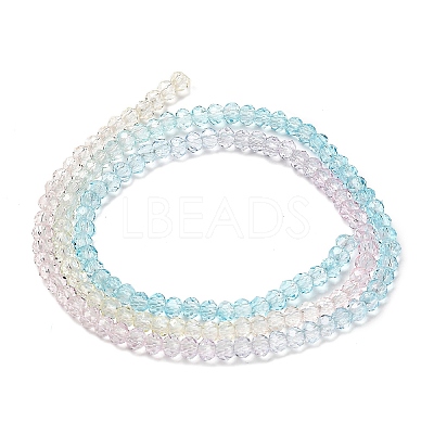 Transparent Painted Glass Beads Strands X1-DGLA-A034-T1mm-A21-1