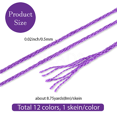 6-Ply Polyester Embroidery Floss OCOR-WH20074-01A-08-1