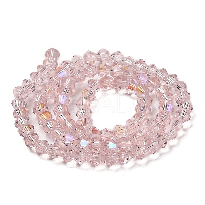 Transparent Electroplate Glass Beads Strands EGLA-A039-T4mm-L26-1