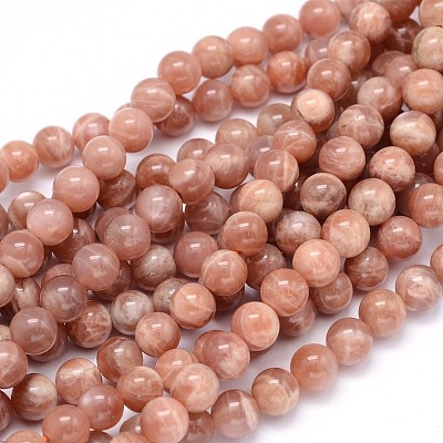 Round Natural Grade B Sunstone Beads Strands LS-G-F222-33-6mm-1