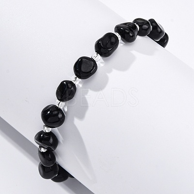 Natural Obsidian Beaded Bracelets for Women G-P563-07P-14-1