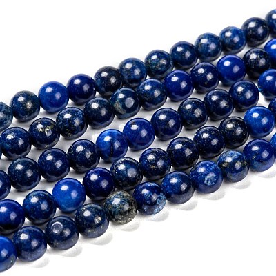 Natural Lapis Lazuli Beads Strands G-G087-8mm-1