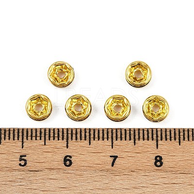 Brass Rhinestone Spacer Beads RB-A014-Z6mm-12G-1