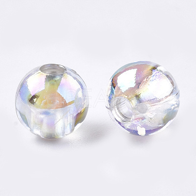 Transparent Plastic Beads OACR-S026-6mm-10-1