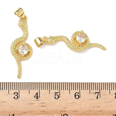 Brass Micro Pave Cubic Zirconia Pendants KK-L243-29G-08-1