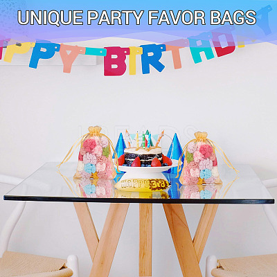 50Pcs Organza Bags Jewellery Storage Pouches Wedding Favour Party Mesh Drawstring Gift OP-TA0001-16C-1