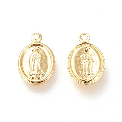 Brass Lady of Guadalupe Charms KK-L006-023G-1