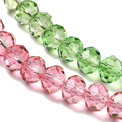 Transparent Painted Glass Beads Strands DGLA-A034-T6mm-A18-1