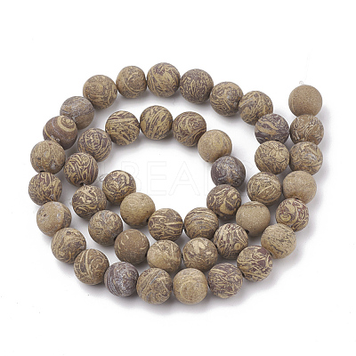 Natural Elephant Skin Jasper/Miriam Stone/Calligraphy Stone Beads Strands X-G-T106-123-1