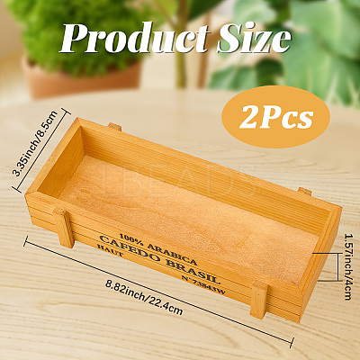 2Pcs Wooden Coffee Bean Storage Boxes CON-CL0001-06-1
