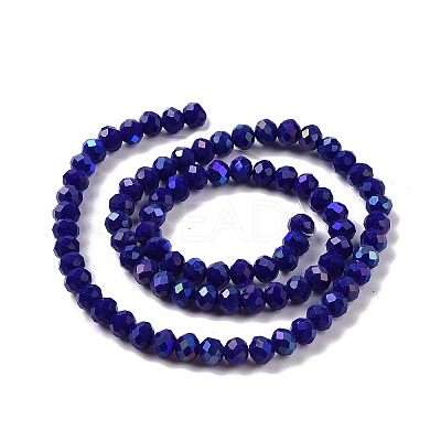 Electroplate Opaque Solid Color Glass Beads Strands LS-EGLA-A034-P3mm-L12-1