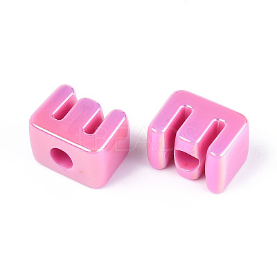 UV Plating Opaque Acrylic Beads PACR-ZX018-04E-1
