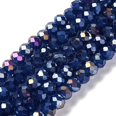 Baking Electroplate Glass Beads Strands X1-DGLA-A039-J8mm-B04-1