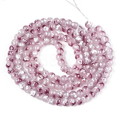 Baking Paint Glass Beads Strands DGLA-N015-6mm-05-1