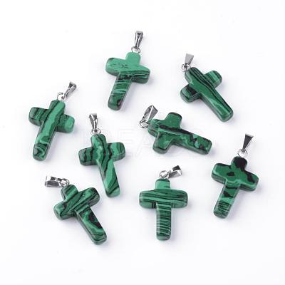 Synthetic Malachite Pendants G-J354-01-1