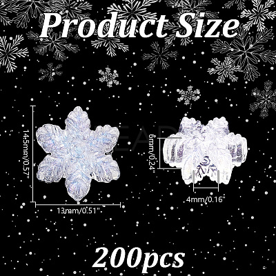 200Pcs Transparent Acrylic Beads OACR-HY0001-14-1