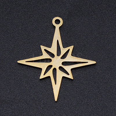 201 Stainless Steel Laser Cut Pendants STAS-S105-T898-2-1