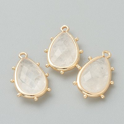Natural Quartz Crystal Pendants G-B009-02G-E-1