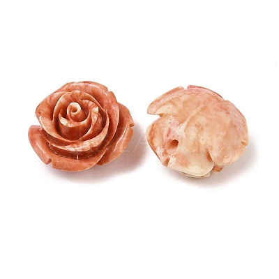 Synthetic Coral Dyed Carved Beads SHEL-Z003-03E-1