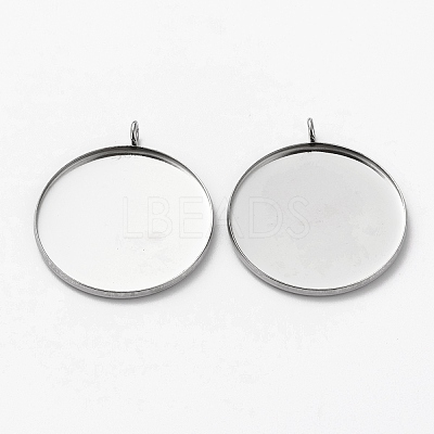 Non-Tarnish 304 Stainless Steel Pendant Cabochon Settings LS-STAS-L253-011B-P-1
