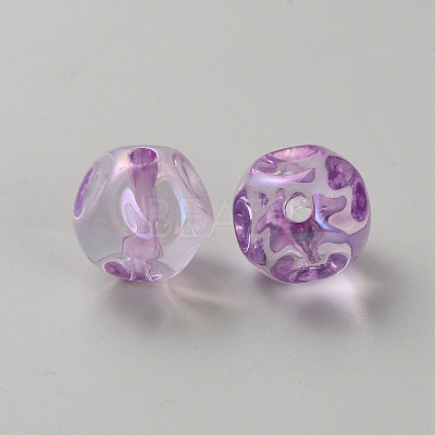 Plating Acrylic Beads OACR-WH20006-01D-1
