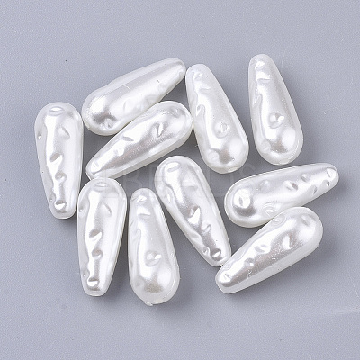 ABS Plastic Imitation Pearl Beads X-OACR-T022-07-1