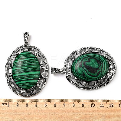 Synthetic Malachite Big Pendants G-C104-01B-AS-1