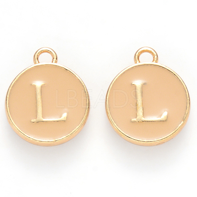 Golden Plated Alloy Enamel Charms ENAM-S118-06L-1