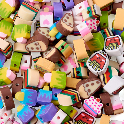 80G Handmade Polymer Clay Beads CLAY-TA0001-63-1
