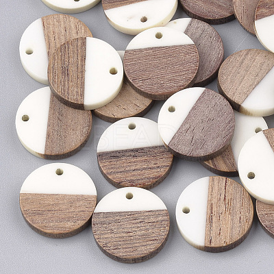 Resin & Walnut Wood Pendants RESI-S358-02C-01-1