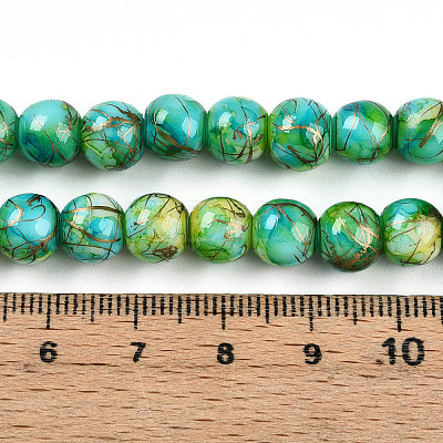 Baking Paint Glass Beads X1-DGLA-N003-8mm-B04-1