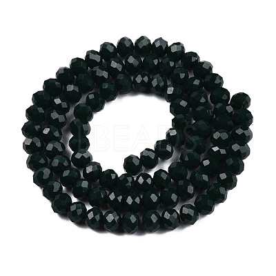 Opaque Solid Color Glass Beads Strands EGLA-A034-P4mm-D12-1