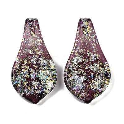 Lampwork Big Pendants FOIL-K003-01-1