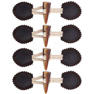 5 Pairs Resin Buttons BUTT-TA0001-48B-1