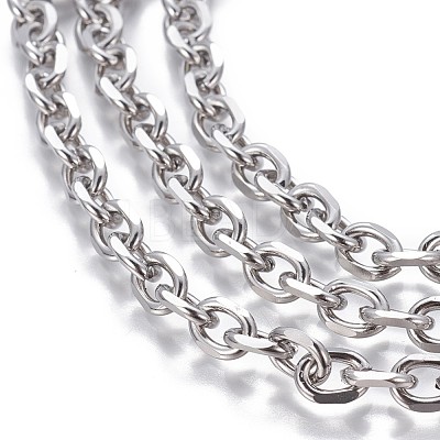 Tarnish Resistant 304 Stainless Steel Cable Chains CHS-P007-27P-01-1