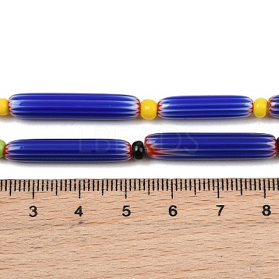 Handmade Lampwork Chevron Beads LAMP-Z019-01-18-1