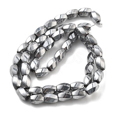 Electroplated Synthetic Magnetic Hematite Beads Strands G-P545-G01-02G-1