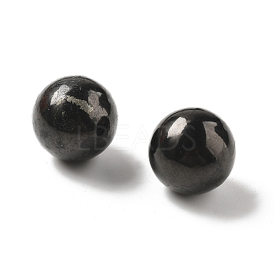 Natural Shungite Sphere Beads G-F675-01-A-1