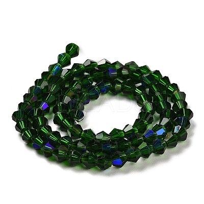 Transparent Electroplate Glass Beads Strands EGLA-A039-T3mm-L25-1