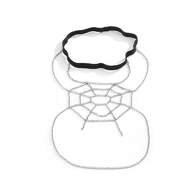 Halloween Iron Elastic Spider Web Leg Chains WGFAAE0-01-1